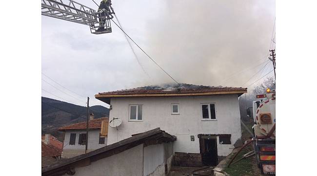 Safranbolu'da ev yangını