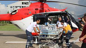 Hava Ambulansı Suriyeli bebek için havalandı