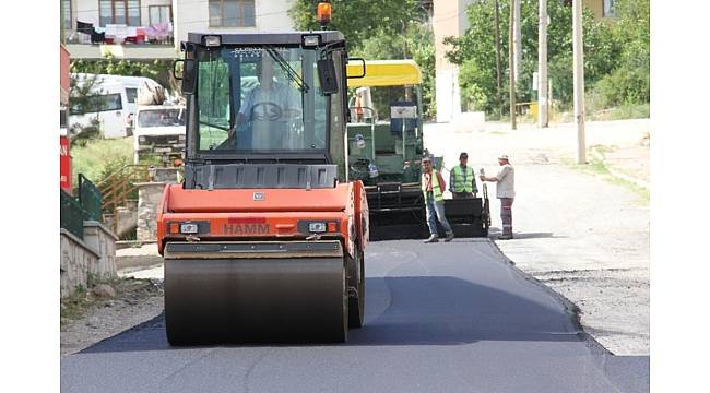 Safranbolu'da asfalt çalışması