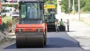 Safranbolu'da asfalt çalışması