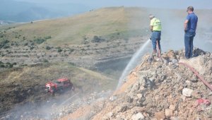 Şehir çöplüğünde çıkan yangında duman tüm kente yayıldı