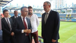 Vali Çeber, statta incelemelerde bulundu