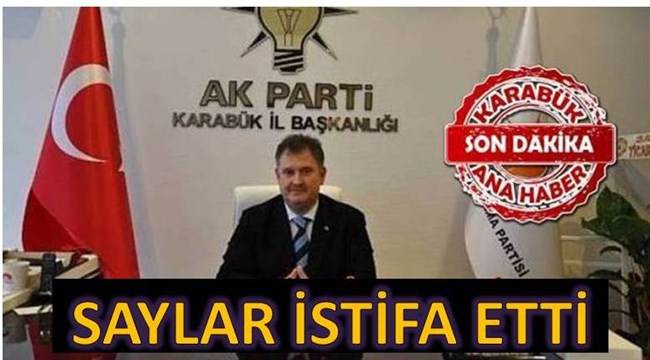 TİMURÇİN SAYLAR İSTİFA ETTİ..
