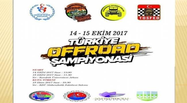 Türkiye Off Road Şampiyonası 7.Ayak Yarışları Başlıyor.