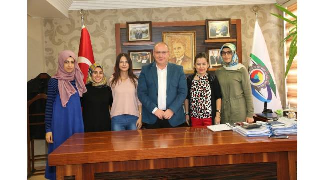 Finalistler TSO Başkanı Özcan'ı ziyaret etti
