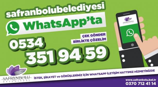 Safranbolu Belediyesi Whatsapp'ta