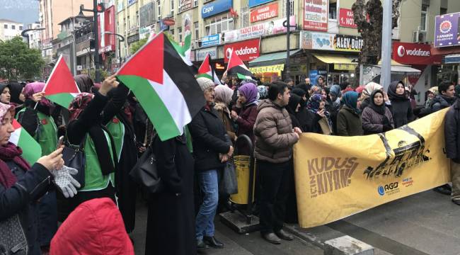 Karabük'te ABD'nin Kudüs'ü İsrail'in başkenti ilan etmesine tepki