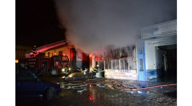 Karabük'te iş yeri yangını