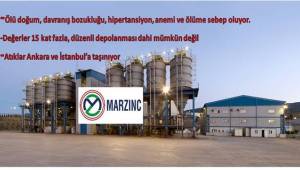 Marzinc atıklarının Karayolu ile taşınırken geçtiği bölgeler dahi büyük risk altında