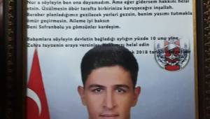 Afrin şehidinin duygulandıran vasiyeti ortaya çıktı