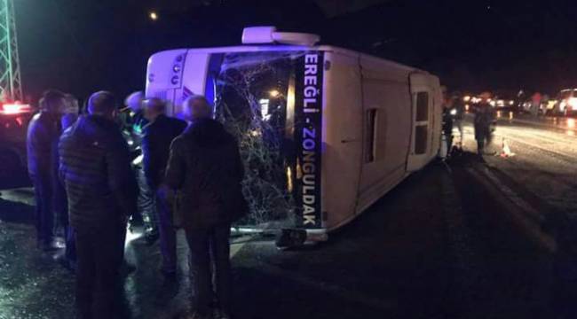 Karabük - Zonguldak Otobüsü Kaza Yaptı