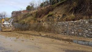 Amasra'da heyelan meydana geldi