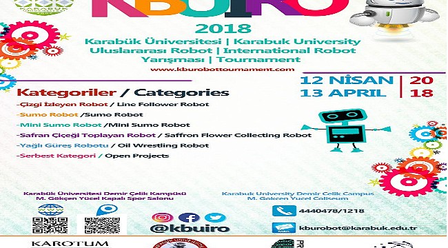 KBÜ’de Uluslararası Robot Yarışması