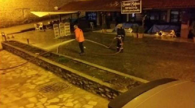 Safranbolu tarihi çarşıda temizlik