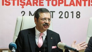 TOBB Başkanı Hisarcıklıoğlu Safranbolu TSO'da istişare toplantısına katıldı