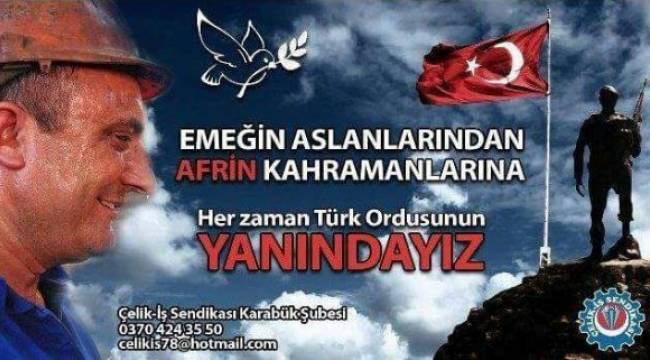 Kardemir çalışanlarından Afrin' e Lokum