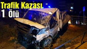 Kamyonet korkulukları devirerek takla attı: 1 ölü