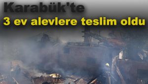 Karabük'te 3 ev alevlere teslim oldu