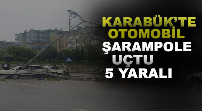 Karabük'te otomobil şarampole uçtu: 5 yaralı