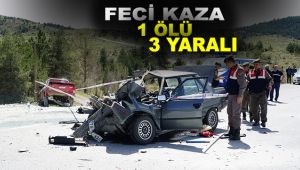 Otomobilin çarptığı kamyonet takla attı 