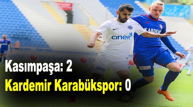 Spor Toto Süper Lig: Kasımpaşa: 2 - Kardemir Karabükspor: 0 (Maç sonucu)