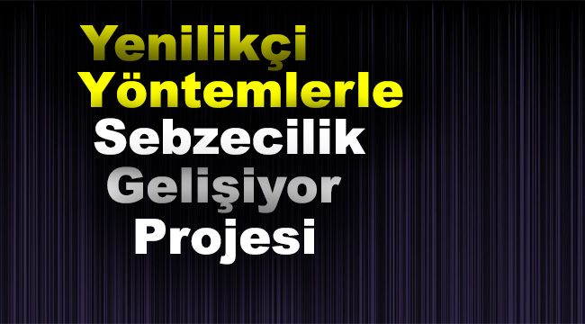 'Yenilikçi Yöntemlerle Sebzecilik Gelişiyor' projesi