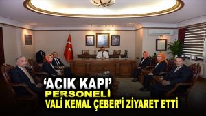'Açık Kapı' personeli Vali Kemal Çeber'i ziyaret etti