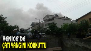 Yenice'de çatı yangını korkuttu