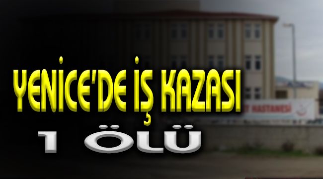 Yenice'de İş Kazası : 1 ölü