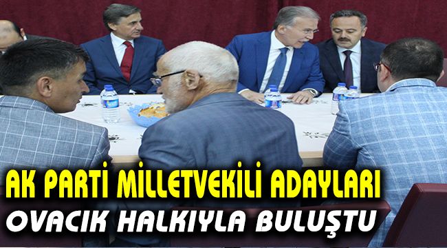 Ak Parti Milletvekili Adayları Ovacık Halkıyla Bululuştu