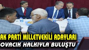 Ak Parti Milletvekili Adayları Ovacık Halkıyla Bululuştu