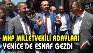 MHP Milletvekili adayları Yenice'de esnaf gezdi