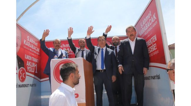 MHP seçim çalışmalarına Eskipazar'da devam etti