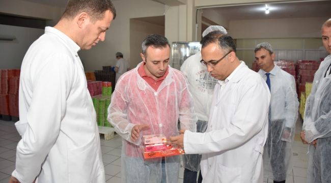 Vali Çeber, lokum üretim tesislerini inceledi