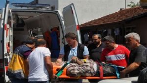Yenice'de inşaatta onarım yapan işçi düşerek yaralandı