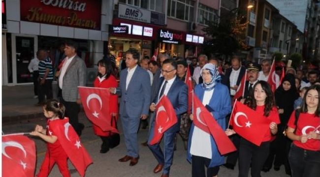 Karabük'te 15 Temmuz Demokrasi ve Milli Birlik Günü yürüyüşü