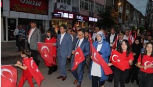 Karabük'te 15 Temmuz Demokrasi ve Milli Birlik Günü yürüyüşü