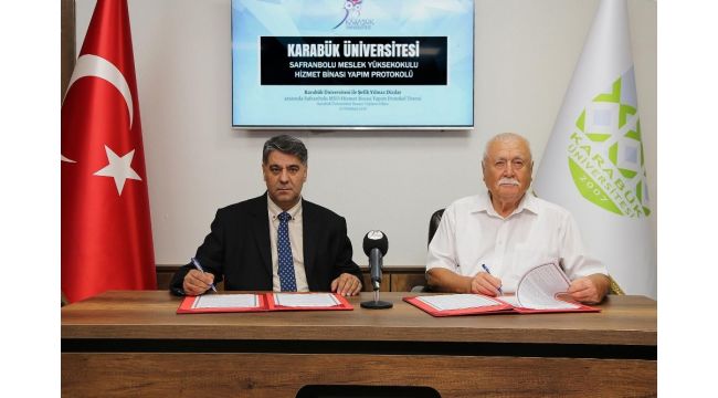 Şefik Dizdar ile 'Safranbolu MYO Binası Yapım Protokolü' imzalandı