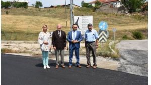 Vali Çeber, yapımı biten sıcak asfalt yollarını inceledi