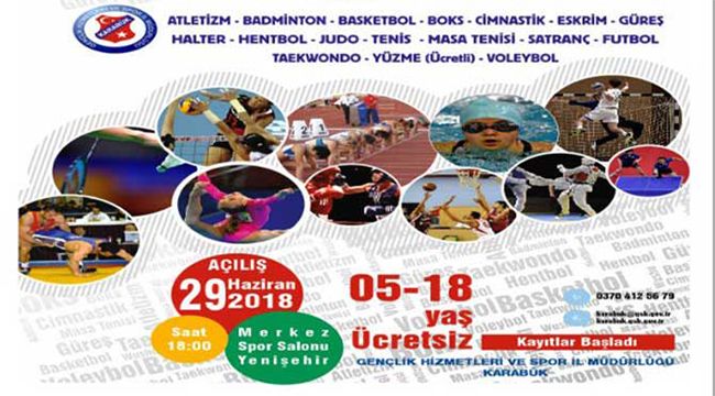 Yaz spor okulları kayıtları devam ediyor