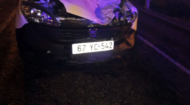 Otomobil ineğe çarptı: 3 yaralı
