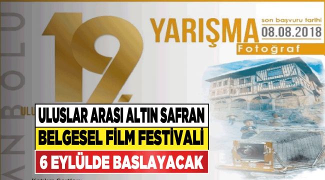 Uluslararası altın safran belgesel film festivali 6 eylülde başlayacak