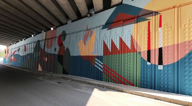 Karabük'te duvarlar rengarenk