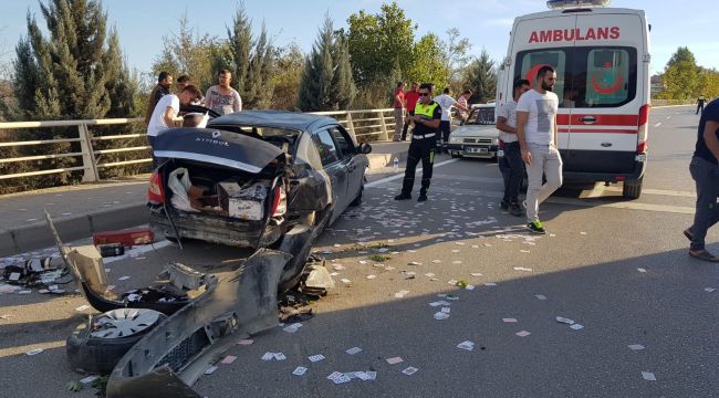 Otomobili ile kaza yaptı, oturup ağladı