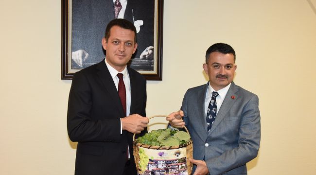 Ürkmezer, Bakan Pakdemirli'ye projeler hakkında bilgi verdi