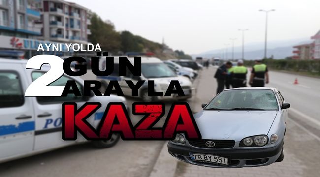 2 gün arayla aynı yolda ikinci kaza