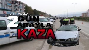 2 gün arayla aynı yolda ikinci kaza