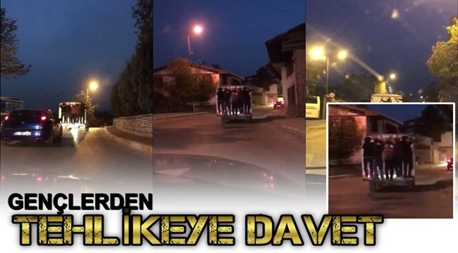 Kamyonet kasasında tehlikeli yolculuk