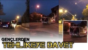 Kamyonet kasasında tehlikeli yolculuk