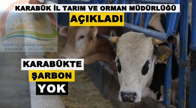 Karabük İl Tarım ve Orman Müdürlüğü'nden şarbon açıklaması